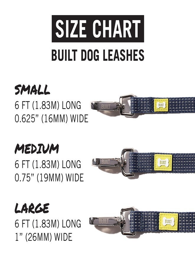 BUILT Dog Leash with Dual Neoprene Padded Handles - 6 ft Medium Dog Walking Leash with D-Ring and Sturdy Chrome Clip for Training and City Walks - Image 5