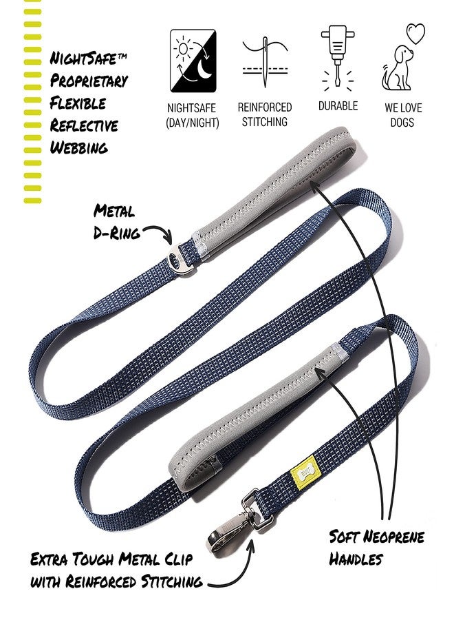 BUILT Dog Leash with Dual Neoprene Padded Handles - 6 ft Medium Dog Walking Leash with D-Ring and Sturdy Chrome Clip for Training and City Walks - Image 2