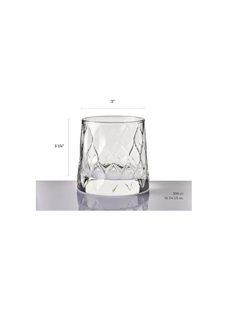 Pasabahce Old Fashion “Leafy” -300ml Set of 4 Cups-Turkey Made Clear - Image 5