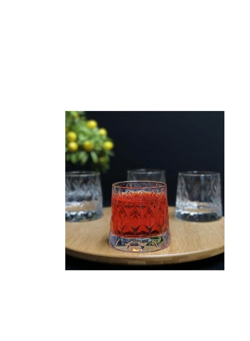 Pasabahce Old Fashion “Leafy” -300ml Set of 4 Cups-Turkey Made Clear - Image 3