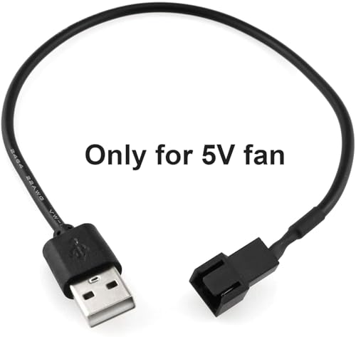 Gebildet 6pcs USB to 3Pin/4Pin PWM 5V USB Fan Power Adapter Cable, Fan Adapter Connector Cable (3Pin/4Pin USB Cable) - Image 2