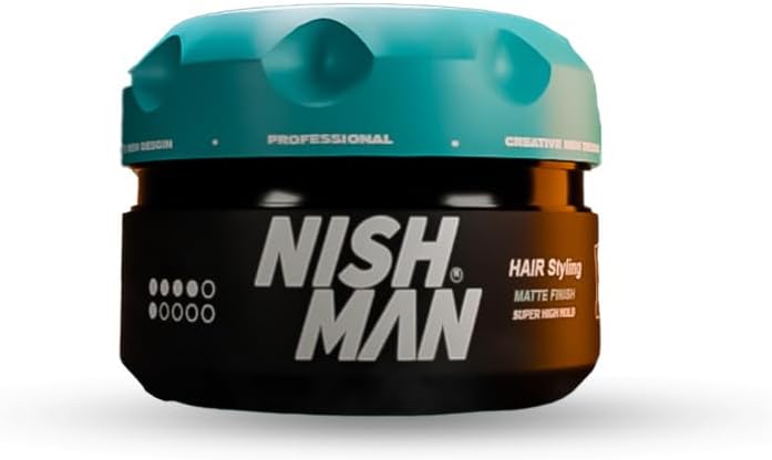NISHMAN M4 Hair Styling Wax - Matte Finish Super High Hold 100g - Ultra Hard Matte Wax, Adds Volume to Hair - Image 1