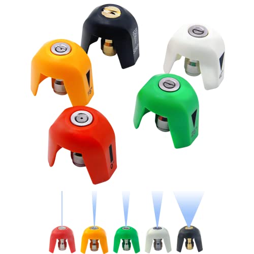 KIBBEH 5 Pack Quick Connect Pressure Washer Nozzle Tips,Quick Connect Spray Tip Set(0°, 15°, 25°, 40°, Soap),Compatible with Sun Joe SPX 3000 Series & Universal Pressure Washers - Image 1