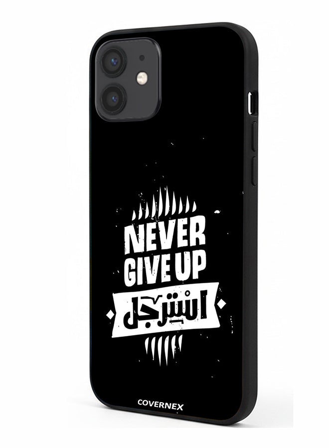 Covernex Apple iPhone 12 Protective Case Cover Printed Featuring Never Give Up - Image 1