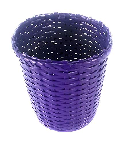 Sonas Creation Paperus Mauve Opentop Dustbin Waste Basket Indoor Planter Paper Bin Storage Basket Trash Can Small Size 5 Liter 8 inch Tall Eco Friendly Handmade of Paper Ropes - Image 2