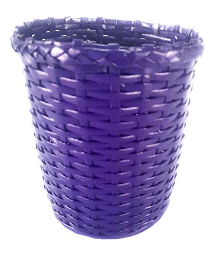 Sonas Creation Paperus Mauve Opentop Dustbin Waste Basket Indoor Planter Paper Bin Storage Basket Trash Can Small Size 5 Liter 8 inch Tall Eco Friendly Handmade of Paper Ropes - Image 4