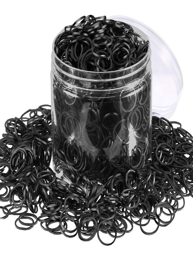 Smart Villa Traders Hair Rubber Band Smooth & Soft Every Day Wear Thin Elastics Stretchy Hair Tie - Small, For Women/Girls (Set Of 25, Black) - Image 3
