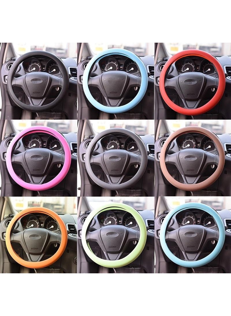 Techmaster Vehicle Car Colorful Steering Wheel Silicone Cover Anti-Slip Red  - Image 2
