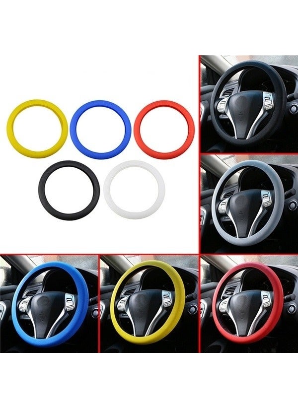 Techmaster Vehicle Car Colorful Steering Wheel Silicone Cover Anti-Slip Red  - Image 3