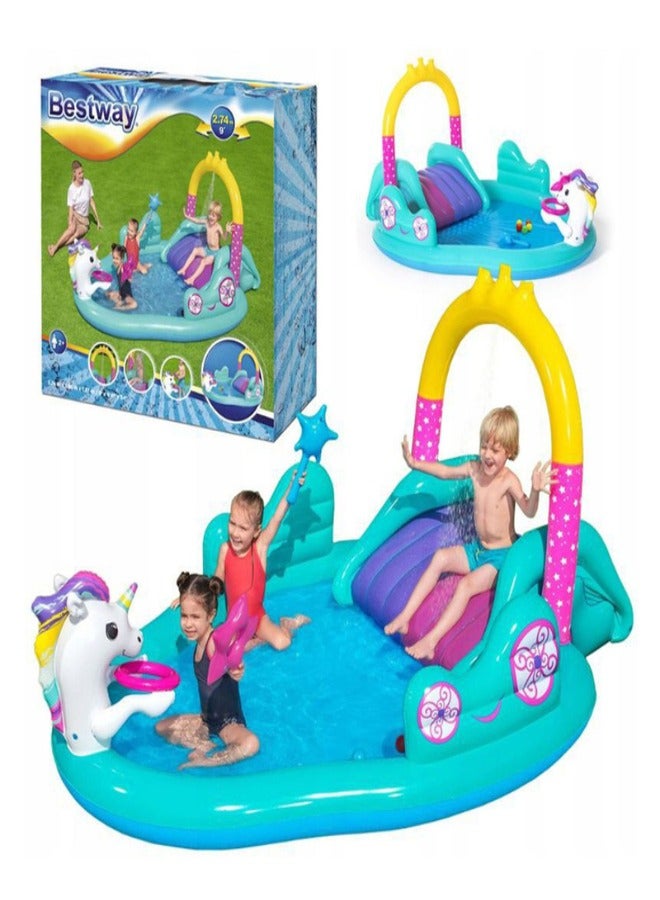 Bestway Magical Unicorn Carriage Play Center 2.74Mx1.98Mx1.37M 26-53097 - Image 1