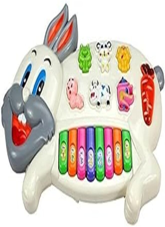 Goyal's Goyal's Rabbit Piano Musical Piano with 3 Modes, Flashing Lights & Wonderful Animal Sound Music 