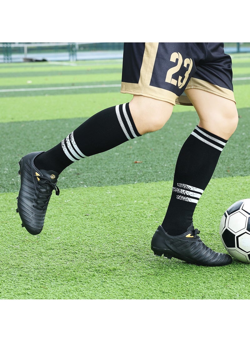 جناح السماء جوارب كرة قدم، جوارب رياضية طويلة حتى الركبة، جوارب رياضية ضاغطة للساق، جوارب رياضية للرجال والنساء للجري والتدريب، جوارب سميكة للتدفئة - أسود - زوجان - Image 4
