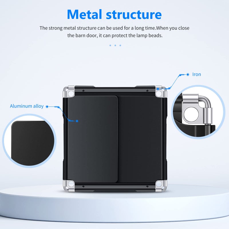 Neewer Professional LED Video Light Barn Door for Neewer 480 LED Light Panel 4.5x6.9 Inches/11.5x17.5 cm, Solid Metal Construction (Only Barndoor Included) - Image 4