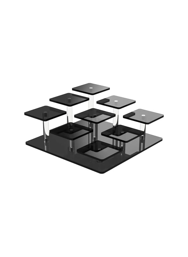 The Bros Acrylic Display Stand, 9-Tier Display Risers, for Funko POP Figures Perfume Organizers Display Stand, for Cupcake Dessert Collectibles Jewelry, for Decoration and Organizer - Image 2
