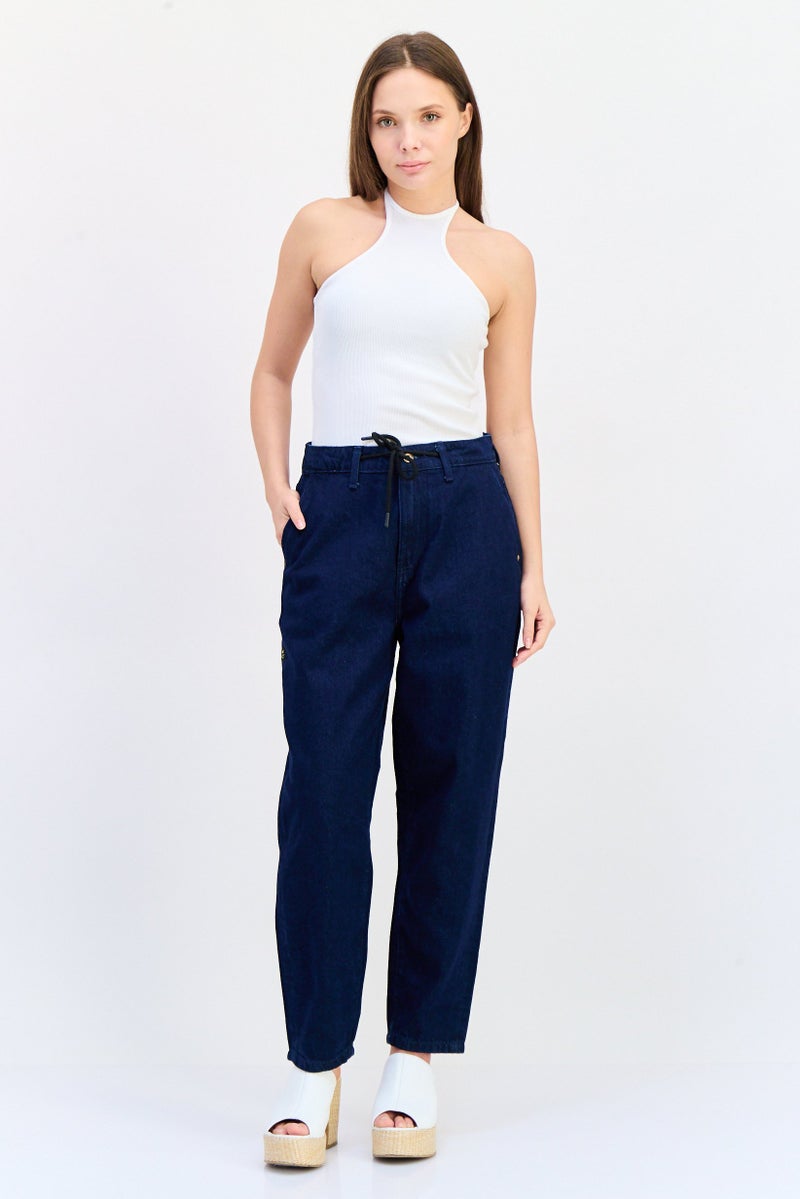 ONLY جينز ضيق للنساء، قابل للتمدد، لون أزرق داكن - Image 4