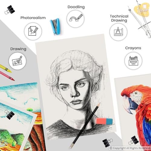 Lakeer A4 Off White Drawing Paper - 100 GSM, 100 Sheets, Smooth Texture, Acid-Free, Ideal for Drawing, Sketching, Painting, Calligraphy, Etc. - Image 4
