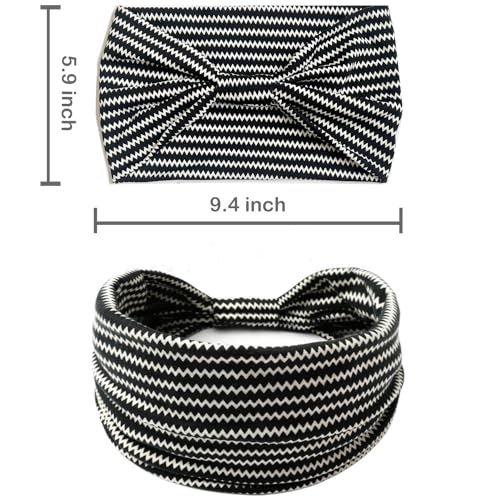 K-Elewon 3 Pack Women Wide Elastic Head Wrap Headband Sports yoga Hair Band (3 Pack(A05)) - Image 3