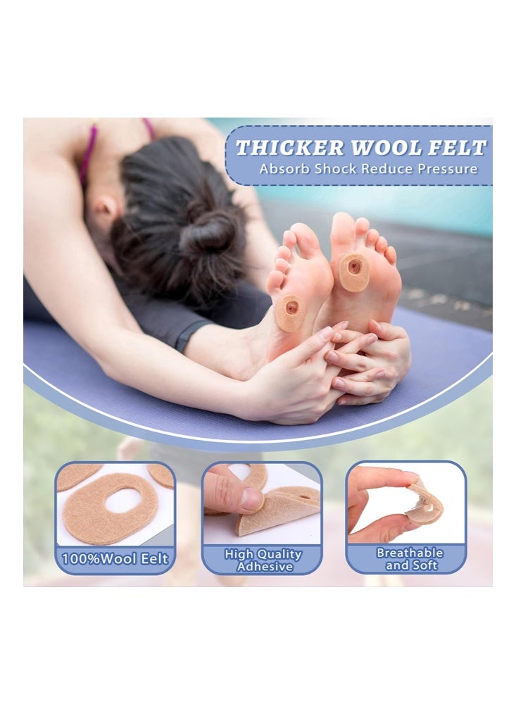 JUE FISH 24 Pcs Callus Pads Soft Felt Callus Oval Shape Corn Pads for Bottom of Foot Adhesive Foot Corn Cushion for Men and Women Feet Toes Heel Pain Relief (Nude) - Image 5