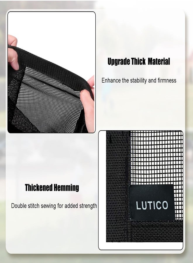 LUTICO Driveway Net for Kids Safety - LUTICO 36’ Wide 40" Tall Driveway Guard with High Visibility Reflective Tape, Driveway Net to Stop Basketballs from Rolling into Street, Easy to Install (Black) - Image 3