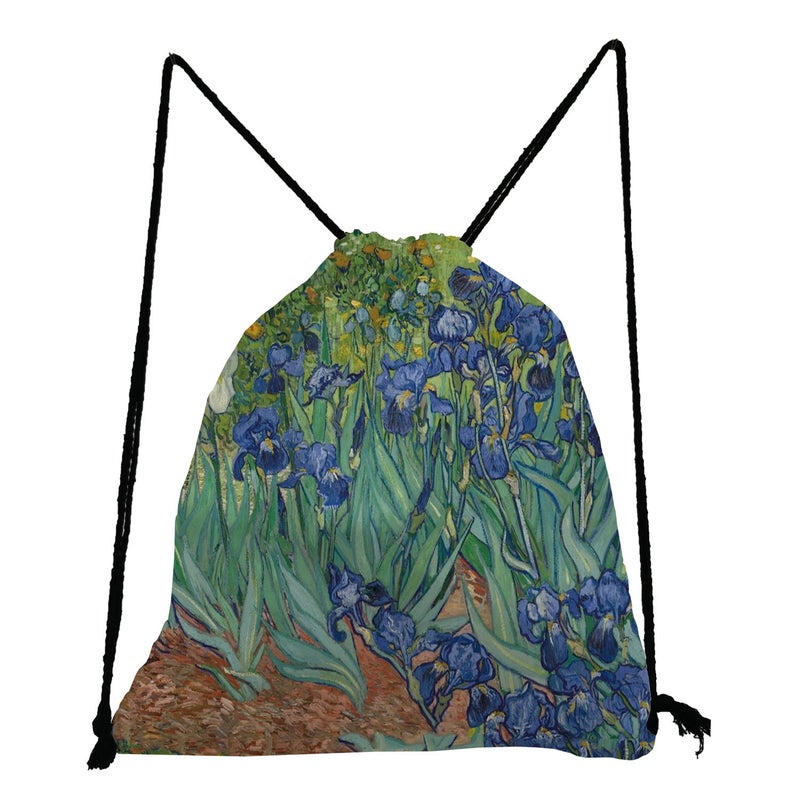 Oil Painting Printing Storage Bag Multi-Functional Campus Student Shoulder Bag Outdoor Travel Bundle Pocket - Image 1