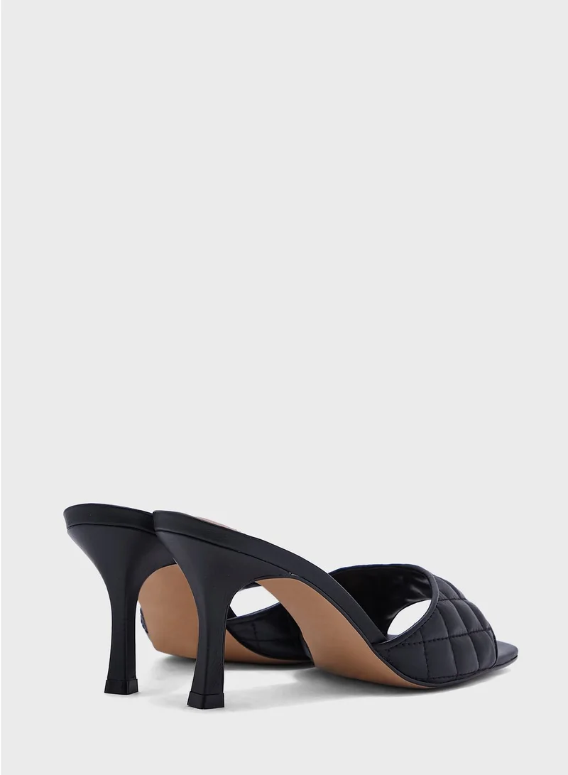 Dune London Casual Quilted Stiletto Heel Sandals
