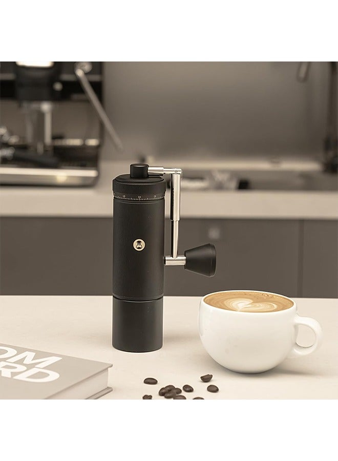 تايم مور طاحونة القهوة اليدوية TIMEMORE S3 مع تعديل خارجي ورقائق ستانلس ستيل الحاصلة على براءة اختراع، طاحونة قهوة يدوية عالية الدقة لطحن الإسبريسو، كستناء S3، باللون الأسود - Image 2