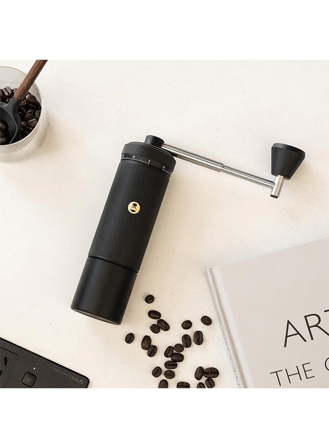 تايم مور طاحونة القهوة اليدوية TIMEMORE S3 مع تعديل خارجي ورقائق ستانلس ستيل الحاصلة على براءة اختراع، طاحونة قهوة يدوية عالية الدقة لطحن الإسبريسو، كستناء S3، باللون الأسود - Image 4