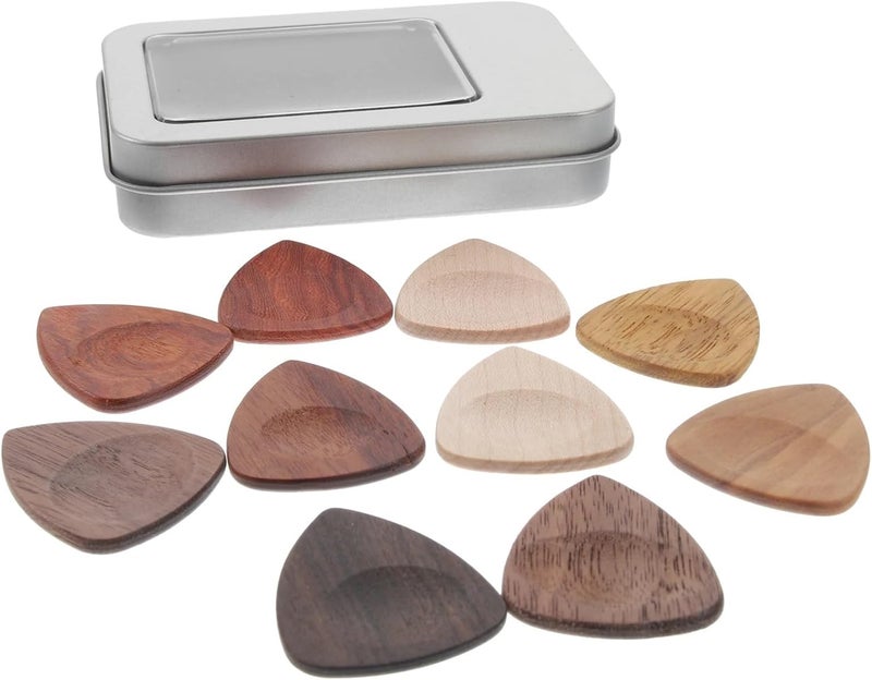 Wooden Guitar Picks 1 Box Durable Wood Guitar Pick Kit – Complete Set Of Musical Instrument Parts For Folk Electric Guitars & Ukuleles - Image 5