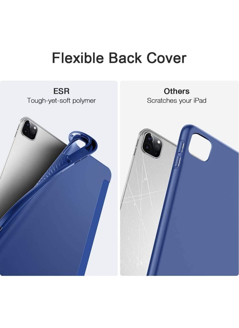 ESR - iPad Pro 11" Case 2020 & 2018 with Pencil Holder, Rebound Pencil iPad Case with Soft Flexible TPU Back Cover, Auto Sleep/Wake, and Multiple Viewing Stand Modes - Navy Blue - Image 1
