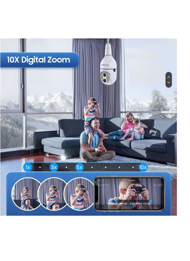 PROLAB - Prolab Bulb Wifi  Smart Camera for Home Security - Image 1