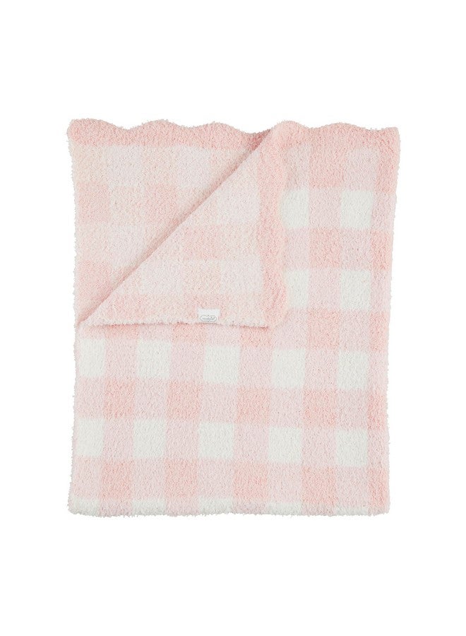 Mud Pie Children's Pink Gingham Chenille Blanket - Image 1