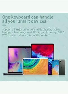 Y&D Wireless Bluetooth Keyboard Mouse Set Three System Universal English 10inch Pink Lightweight Portable  - Image 5