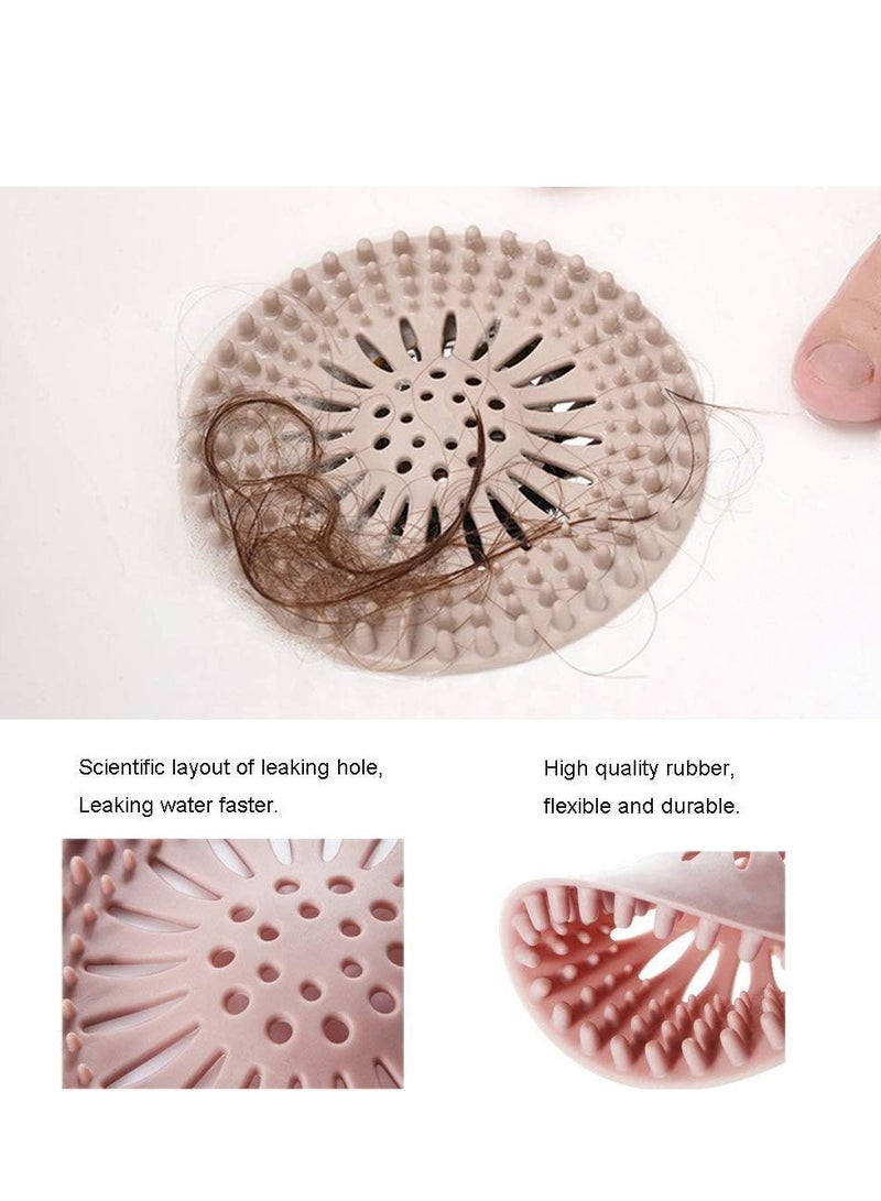 Hair Catcher Durable Silicone Hair Stopper Shower Drain Covers Easy to Install and Clean Suit for Bathroom Bathtub and Kitchen 5 Pack - Image 5