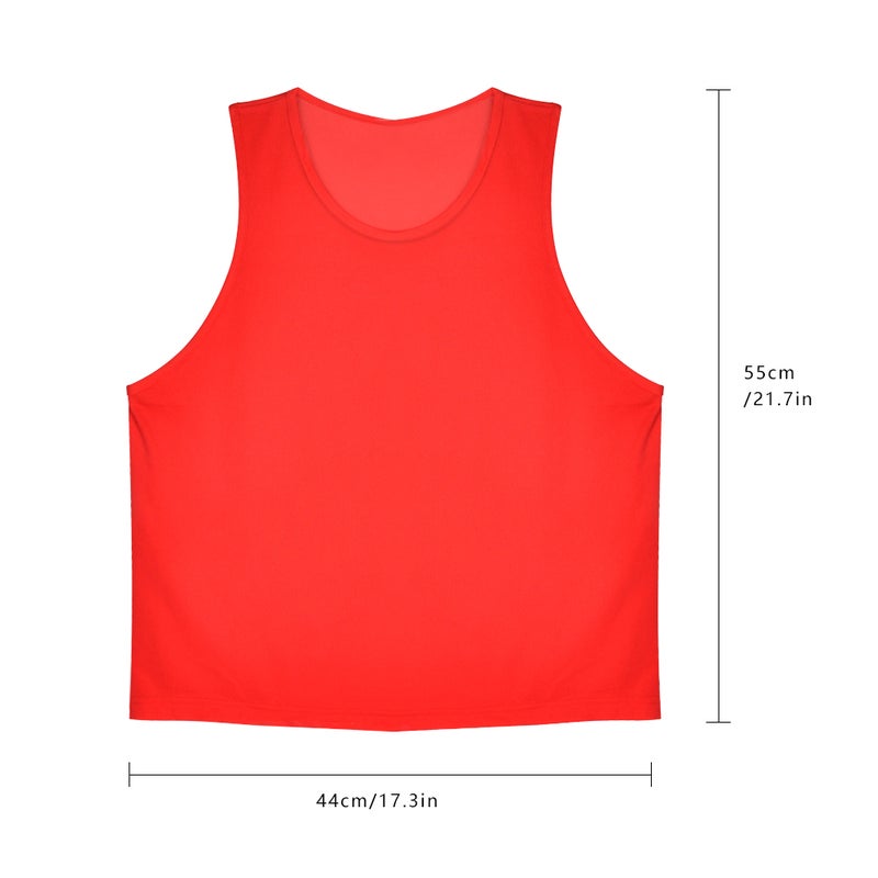 12Pcs Kids Jerseys Scrimmage Training Vests Football Vest Mesh Breathable Bibs for Volleyball S - Image 2