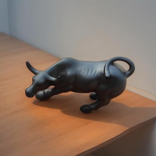 SkyKey Geometric Stock Market Bull Resin Figurine Perfect Decor for Home and Office (4", Black) - 1 Piece, Geometric - Image 5