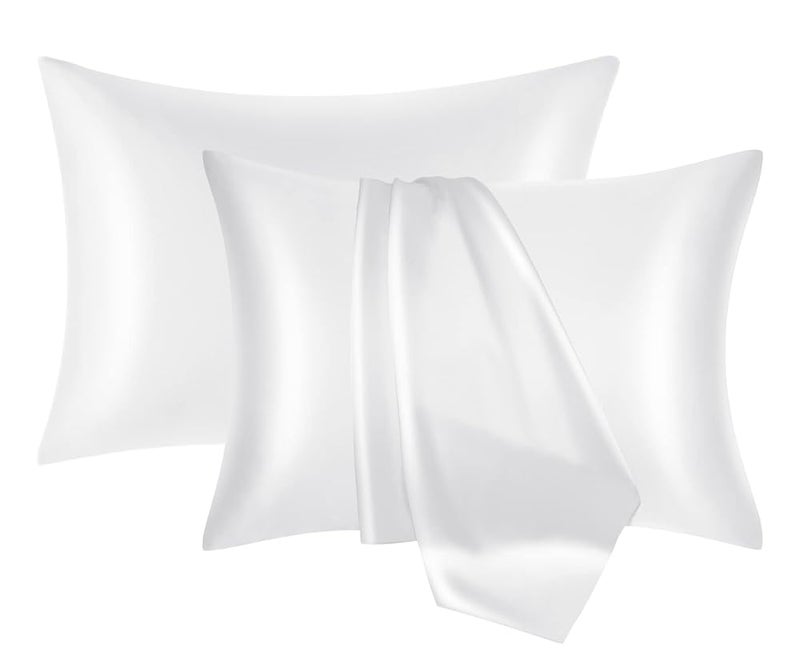 Pillowcase – Pure White, American Q, 50x75cm, 2 Pieces, Soft, Breathable, for Bed Pillow