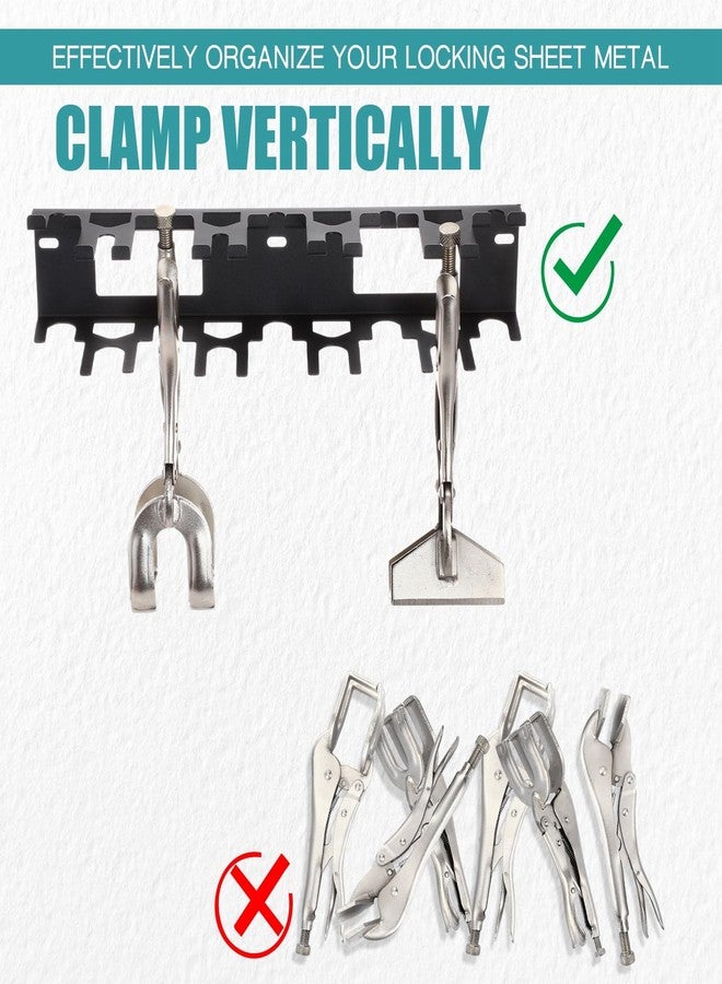 Shimeyao Locking Sheet Metal Clamp Holder Heavy Duty Clamp Storage Hardware Tool Rack Organizer Hanging Wall Mount for Garage Pegboard Workshop Home - Image 3