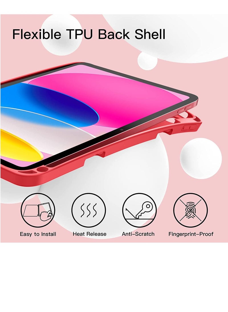 جينيكست iPad 10th Generation 10.9 inch 2022 Case Flip Cover with Magnetic Closure Auto Wake/Sleep function having Pencil holder Slot - Image 3