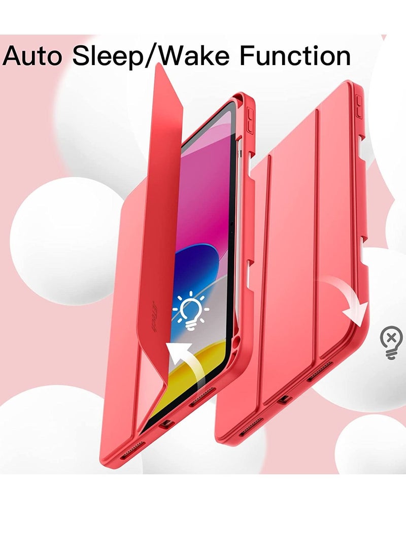جينيكست iPad 10th Generation 10.9 inch 2022 Case Flip Cover with Magnetic Closure Auto Wake/Sleep function having Pencil holder Slot - Image 5