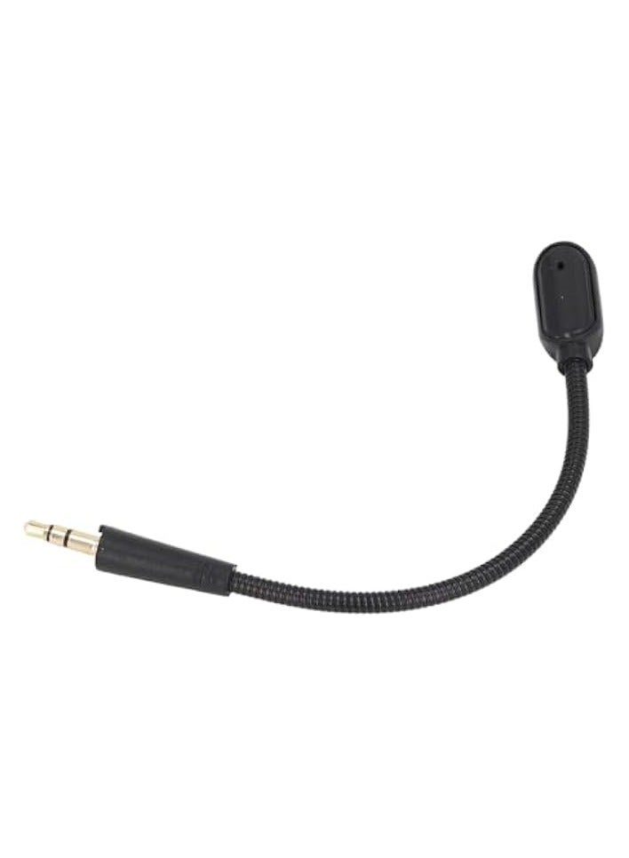 بروماس ذراع الميكروفون لـ Barracuda X، ميكروفون ألعاب قابل للفصل، ميكروفون ألعاب بديل 3.5 مم، إسفنجة لإلغاء الضوضاء، بديل مثالي - Image 1