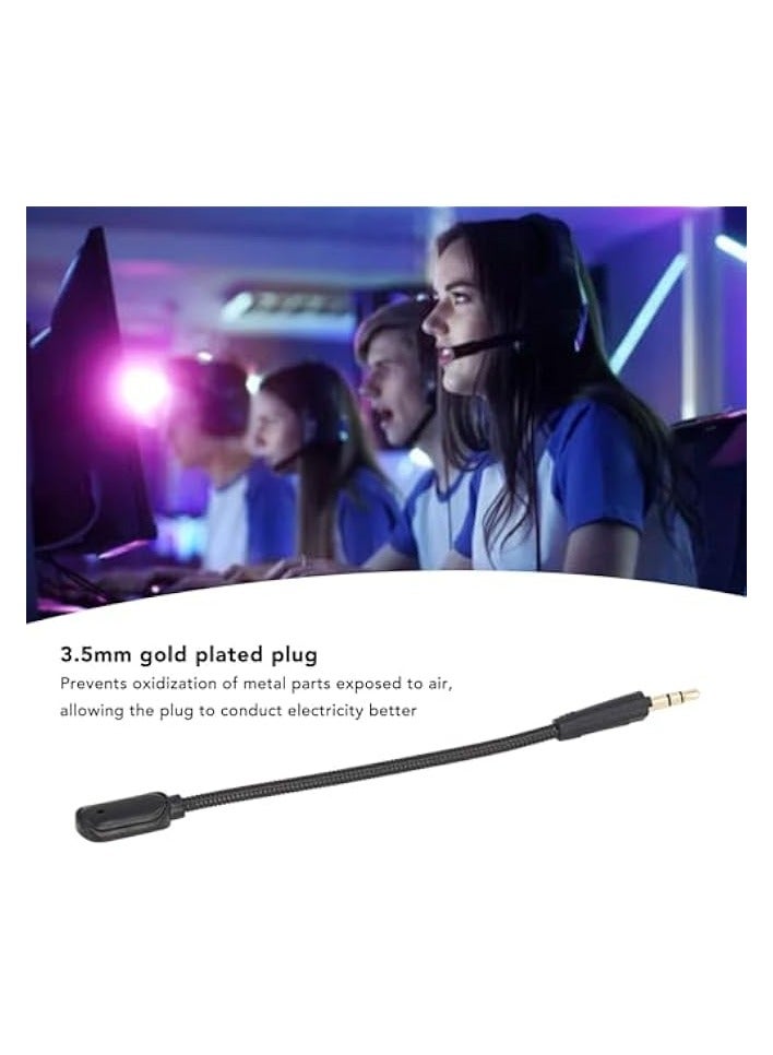 بروماس ذراع الميكروفون لـ Barracuda X، ميكروفون ألعاب قابل للفصل، ميكروفون ألعاب بديل 3.5 مم، إسفنجة لإلغاء الضوضاء، بديل مثالي - Image 2