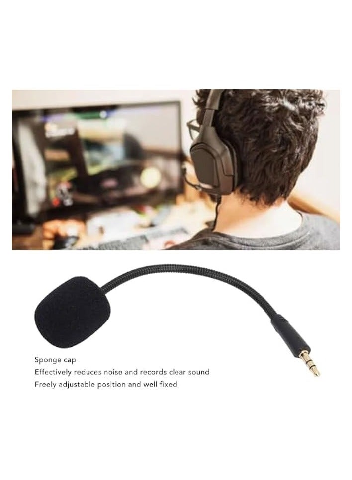 بروماس ذراع الميكروفون لـ Barracuda X، ميكروفون ألعاب قابل للفصل، ميكروفون ألعاب بديل 3.5 مم، إسفنجة لإلغاء الضوضاء، بديل مثالي - Image 3