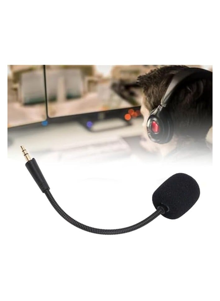 بروماس ذراع الميكروفون لـ Barracuda X، ميكروفون ألعاب قابل للفصل، ميكروفون ألعاب بديل 3.5 مم، إسفنجة لإلغاء الضوضاء، بديل مثالي - Image 4