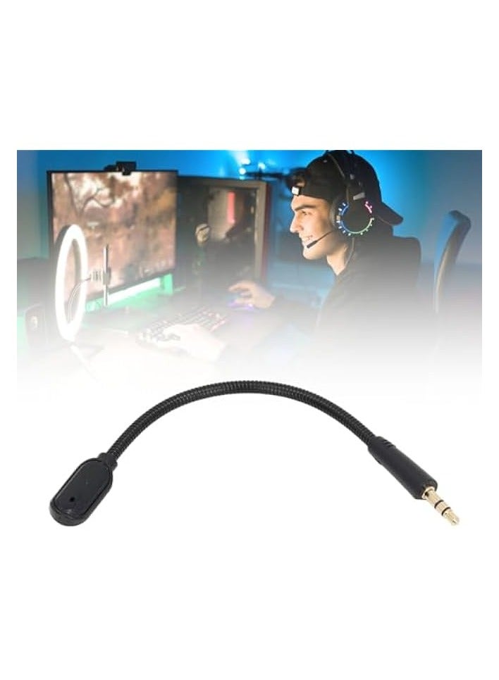 بروماس ذراع الميكروفون لـ Barracuda X، ميكروفون ألعاب قابل للفصل، ميكروفون ألعاب بديل 3.5 مم، إسفنجة لإلغاء الضوضاء، بديل مثالي - Image 5