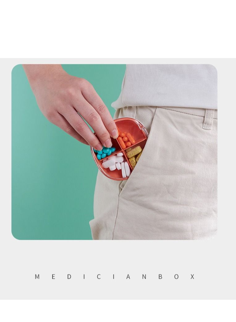 4 Compartments Portable Jewelry Container Mini Organizer Box