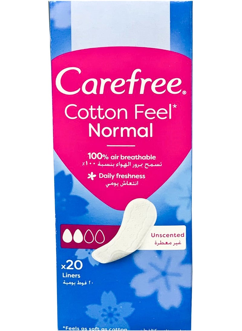 Carefree Carefree Cotton Feel Normal Pads Perfume Free  - Pack of 20 Pieces  - Image 1