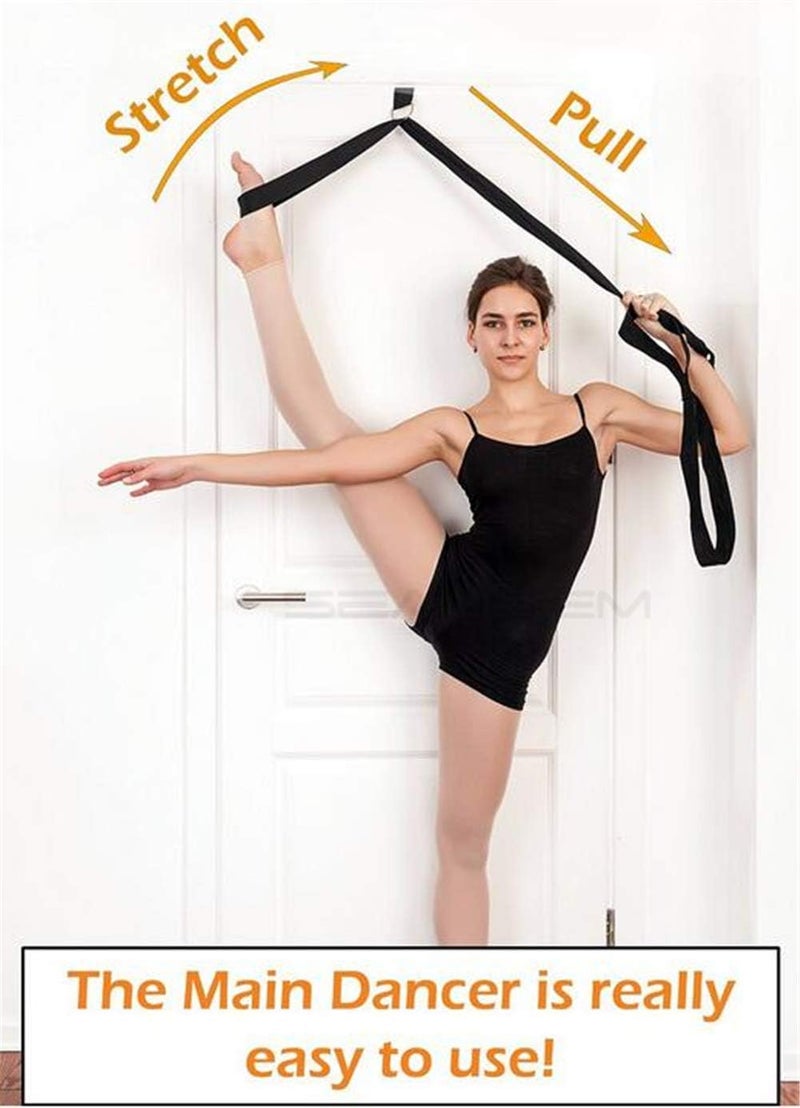 Price Xes Adjustable Leg Stretcher Lengthen Ballet Stretch Band - Easy Install on Door Flexibility Stretching Leg Strap Great Cheer Dance Gymnastics Trainer Stretching Equipment Taekwondo Training - Image 2