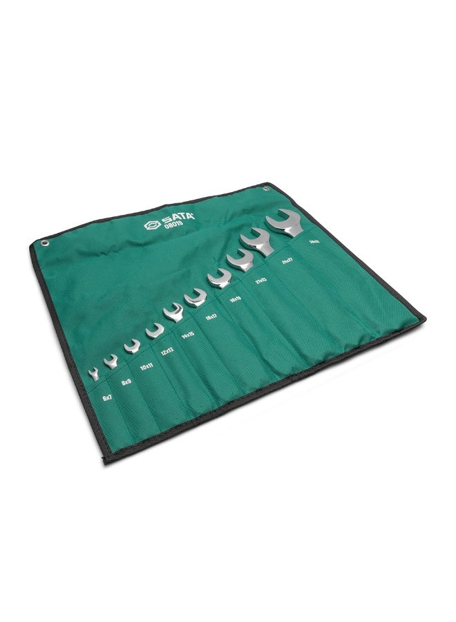 SATA GL08019 10-Piece Metric Double Open End Wrench Set - Image 2