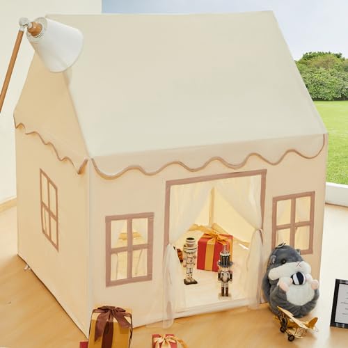 RongFa Playhouse Play Tent for KidsPortable with Padded Mat Star Lights Carry Bag Play Tent Indoor Outdoor Washable Kids Play House for Toddler - Image 1