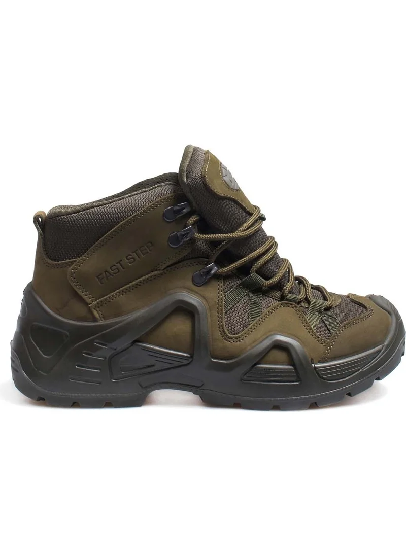 Fast Step Genuine Leather Waterproof Khaki Nubuck Men's Outdoor Boots 117sma1492